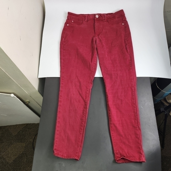 Jordache Super Skinny Jeans Burgundy Women's Size 12 - Picture 2 of 11